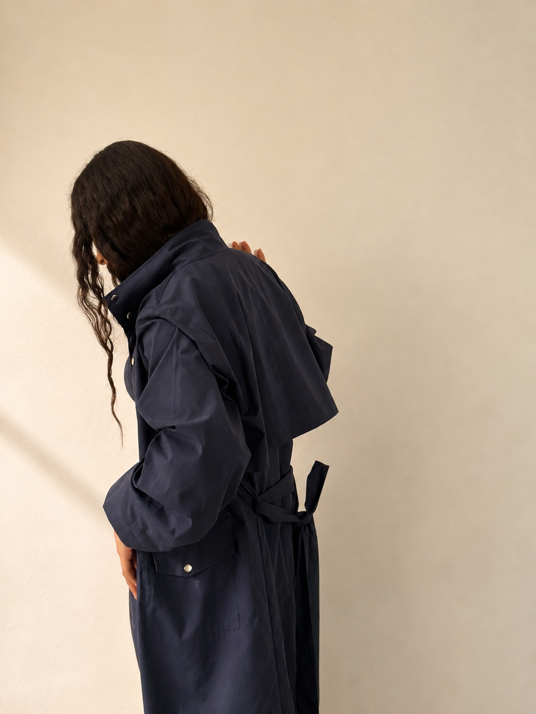 1 trench coat navy blue